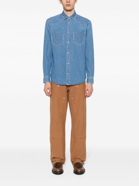 Chemise en jean avec manches longues Dondup bleu