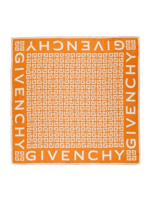 Jedwabna szal Givenchy pomarańczowa