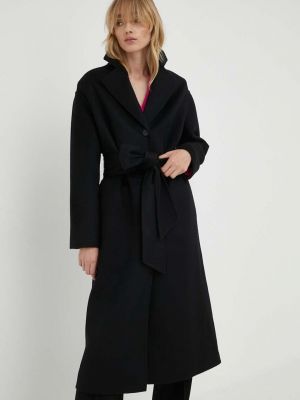 Шерстяное пальто оверсайз Liviana Conti черное