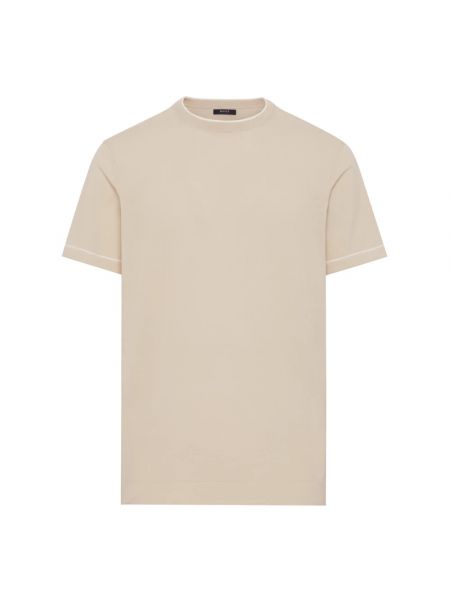 Strick t-shirt aus baumwoll Boggi Milano beige