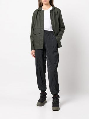 Krátký kabát s kapucí Rains zelený