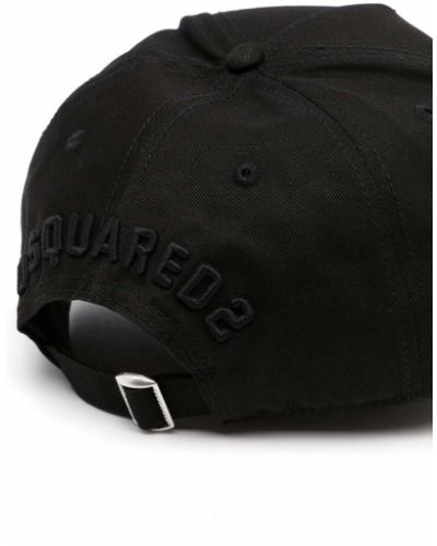 Gorra con bordado Dsquared2 negro