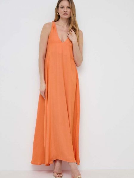 Oversized hosszú ruha Twinset narancsszínű