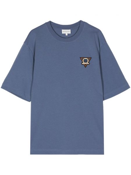 Bavlnené tričko Maison Kitsuné modrá