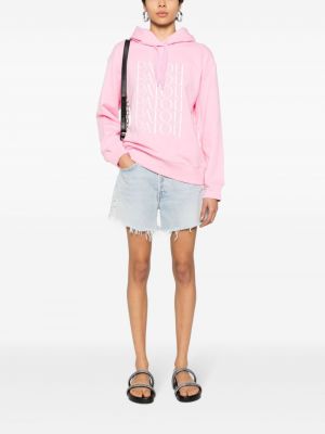 Kokvilnas kapučdžemperis Patou rozā