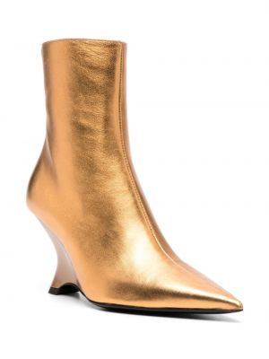 Leder ankle boots Pinko gold
