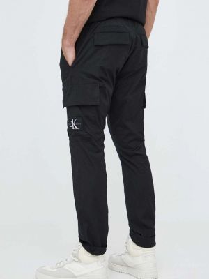 Calvin Klein Jeans nadrág férfi, , egyenes - Fekete