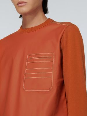 Vlnený kožený sveter Berluti oranžová