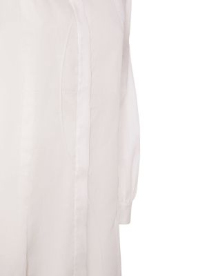 Mušelínové bavlnené midi šaty Jil Sander biela