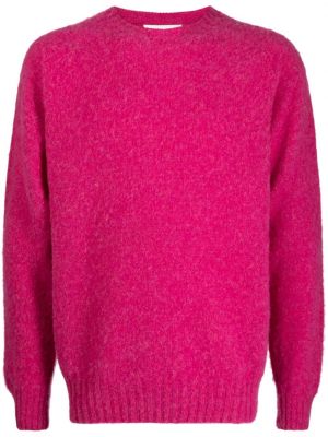 Пуловер с кръгло деколте Ymc розово