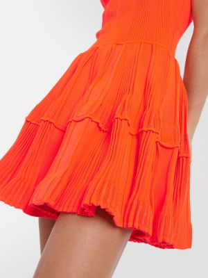 Mini vestido de punto Alaïa naranja