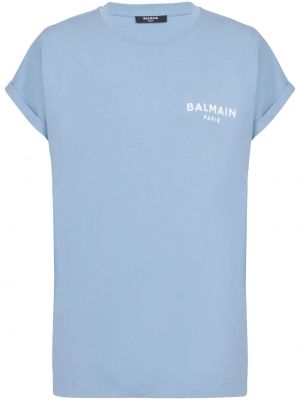 Bombažna majica s potiskom Balmain