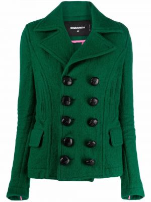 Płaszcz dwurzędowy Dsquared2, zielony