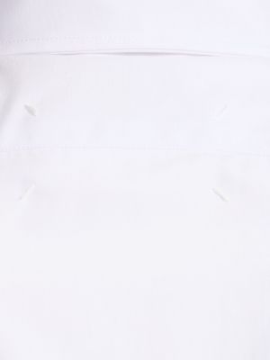 Camisa de algodón manga corta Maison Margiela blanco