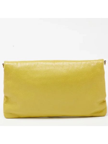 Bolso clutch retro Balenciaga Vintage amarillo