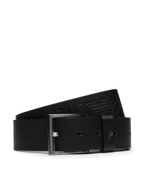 Cinturón de cuero Emporio Armani negro