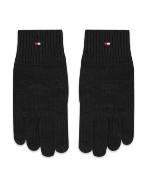 Mănuși tricotate Tommy Hilfiger negru