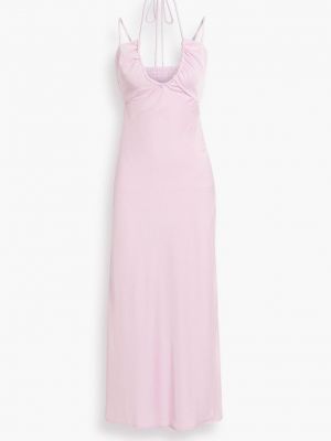 Атласное платье миди Alc розовое