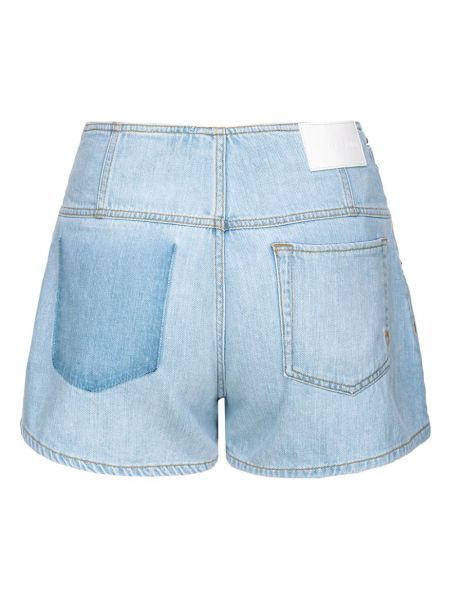 Shorts en jean brodeés Pinko bleu
