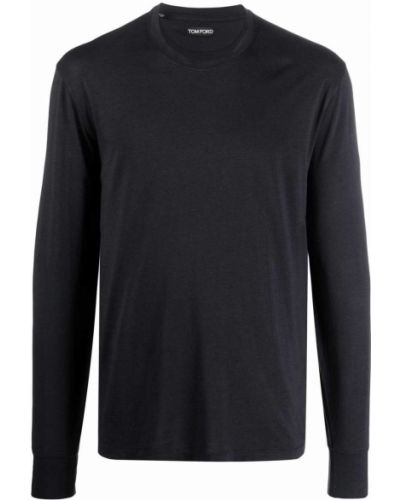 Jersey de tela jersey de cuello redondo Tom Ford negro