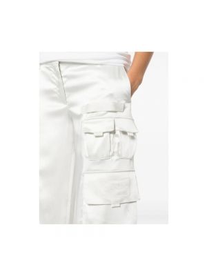 Pantalones con bordado de raso Off-white blanco