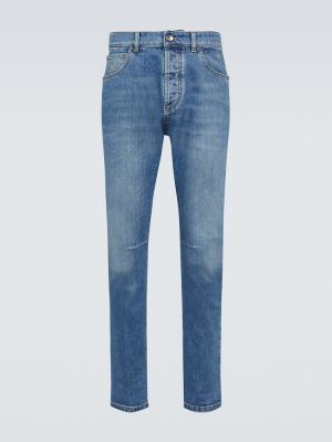 Jeans skinny distressed slim fit Brunello Cucinelli blu