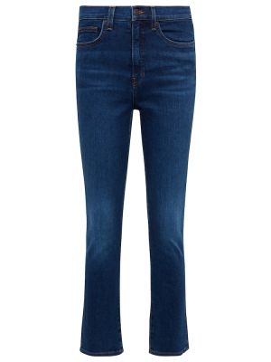 Slim fit skinny džíny s vysokým pasem Veronica Beard modré
