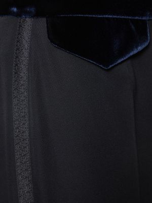 Sametové rovné kalhoty Giorgio Armani