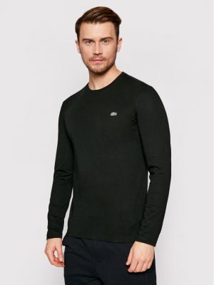 Μακρυμάνικη μπλούζα Lacoste μαύρο