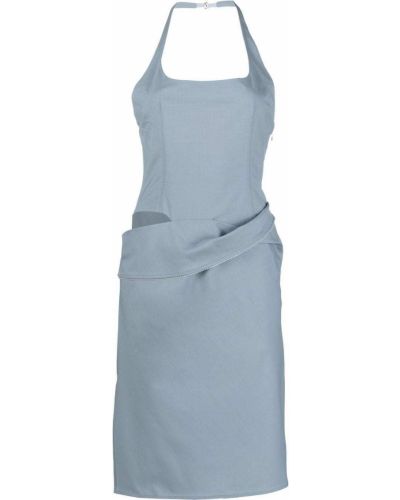 Vestito asimmetrico Jacquemus blu