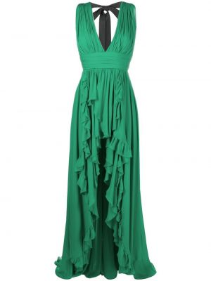 Вечерна рокля с v-образно деколте Pinko зелено