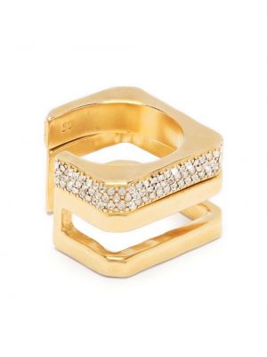 Žiedas su kristalais Zadig&voltaire auksinė