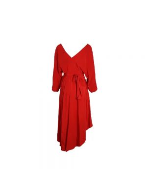 Jedwabna sukienka midi Diane Von Furstenberg czerwona