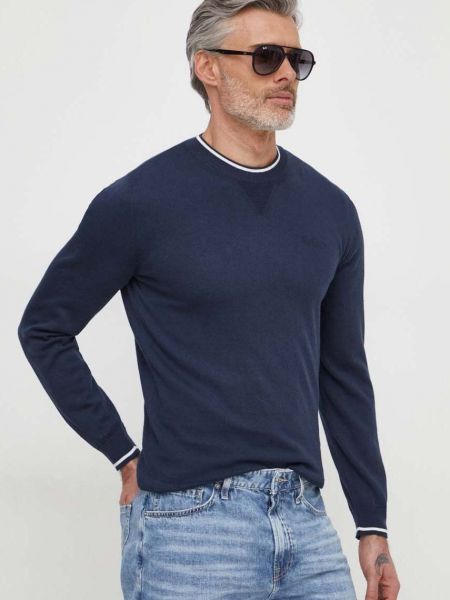 Pamučni pulover Pepe Jeans plava