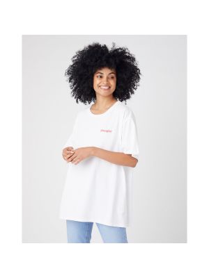 Camiseta manga corta de cuello redondo Wrangler blanco