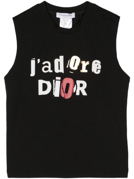 Débardeur en coton Christian Dior Pre-owned noir