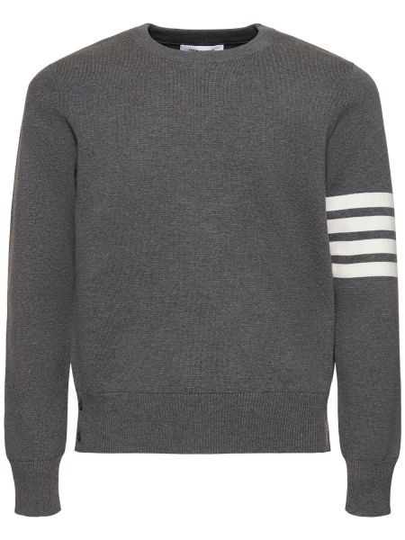 Suéter de algodón Thom Browne gris