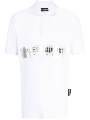 Polo majica s printom Plein Sport bijela