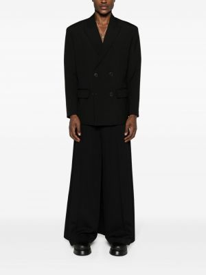 Pantalon en laine large Valentino Garavani noir