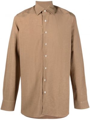 Chemise avec manches longues Lardini marron