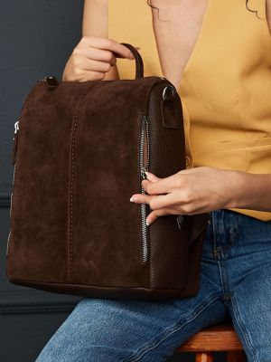 Коричневая женская сумка Rory из натуральной кожи ARON