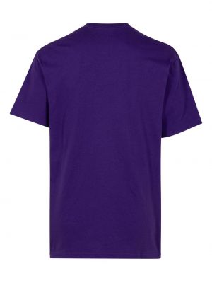 Koszulka bawełniana Supreme fioletowa