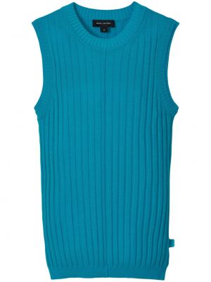 Vlněný tank top z merino vlny Marc Jacobs modrý