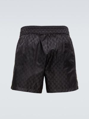 Pantaloncini in tessuto jacquard Gucci nero