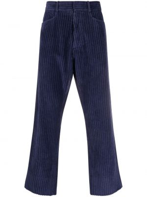 Pantaloni de catifea cord Maison Margiela albastru
