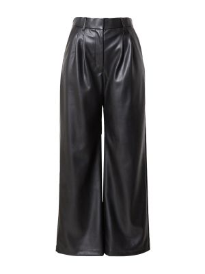 Широки панталони тип „марлен“ Abercrombie & Fitch черно