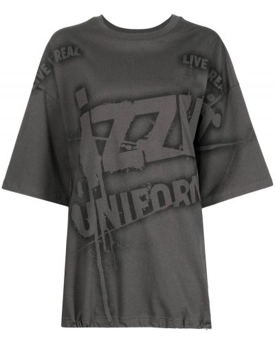 T-shirt con stampa Izzue grigio