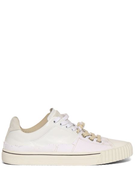 Deri sneaker Maison Margiela beyaz