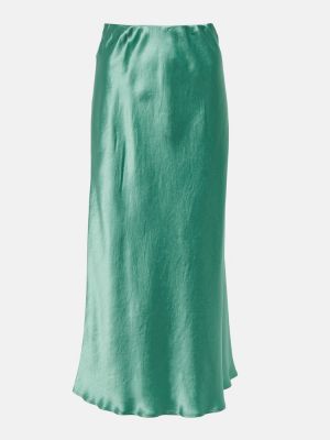 Satenski midi suknja Max Mara zelena