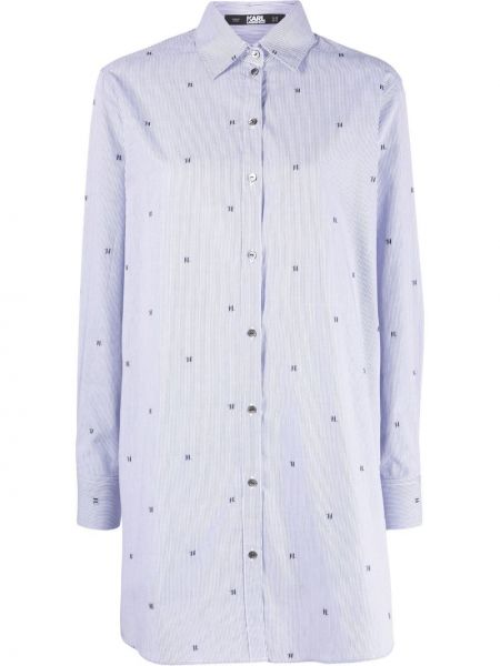 Dryžuota marškiniai Karl Lagerfeld mėlyna